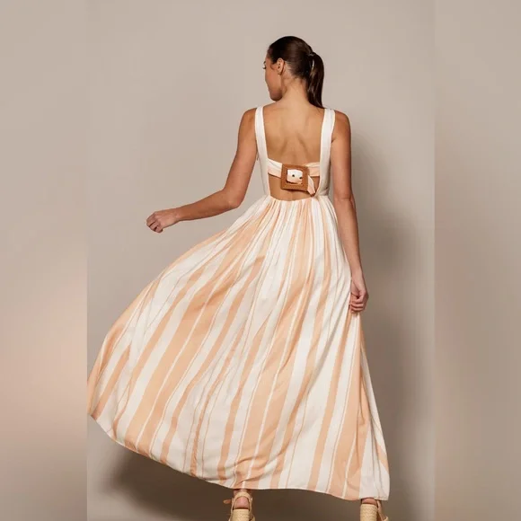 chinese dress ladies Women's Buckle Strap Denim Maxi Dress
